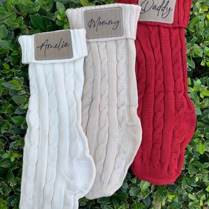 Personalized Christmas Stocking, Personalize Leather Christmas Stocking, Christmas Stocking, Custom Christmas Stockings, Christmas Decor