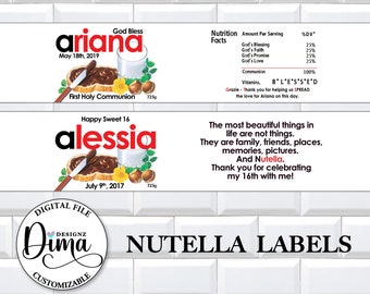 Nutella Printable Etsy