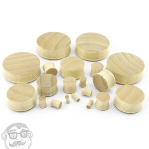 Crocodile Wood Plugs Sizes / Gauges (8 Gauge - 1 & 1/2&quot; Inch)