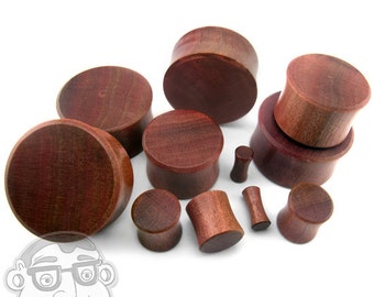 Pink Ivory Wood Plugs - Sizes / Gauges (6G - 1 Inch) 1 Pair
