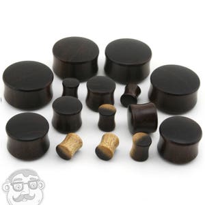 Katalox Wood Plugs - Sizes / Gauges (6G - 1 & 1/4"Inch) Organic Wood Plugs