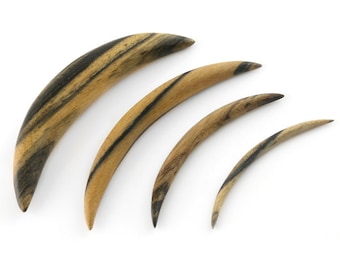 Black & White Ebony Wooden Septum Tusk