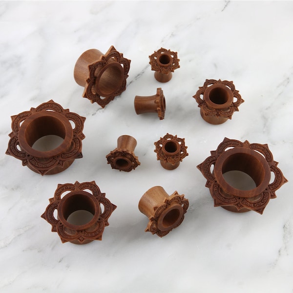 Ingrid Saba Wood Tunnel Plugs Sizes / Gauges (0G - 1 Inch) Organic Plugs, Stretched Ears