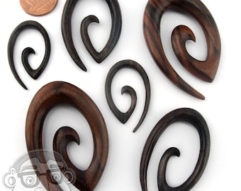 Areng Wood Oval Spirals