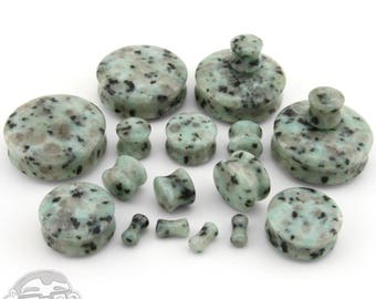 Sesame Jasper Stone Plugs - Sizes / Gauges (6 gauge - 1 & 1/2" Inch) - New!