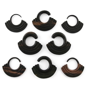 Fringe Wooden Hangers / Hoops - Sizes Gauges (8G - 1/2&quot;)