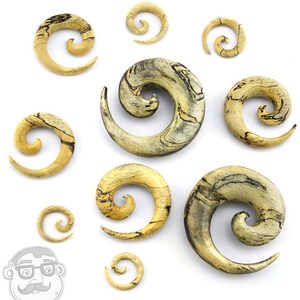 Tamarind Wood Spirals Plugs Sizes / Gauges (8G up to 3/4") - New! image 2