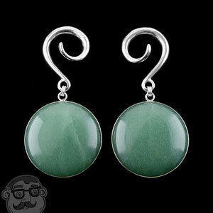 Grand Aventurine Stone Hanging Ear Weights