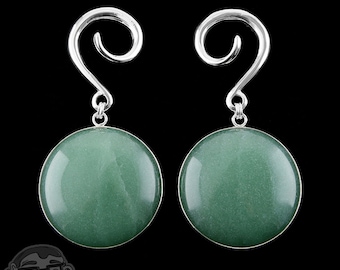 Grand Aventurine Stone Hanging Ear Weights