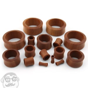 Saba Wood Tunnels Sizes / Gauges (6G - 1 & 1/4&quot; Inch)
