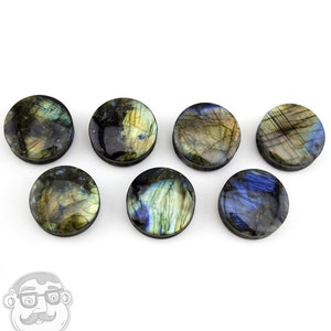 Grade A Labradorite Stone Plugs image 4