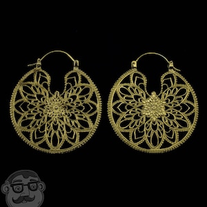 14G Posy Brass Earrings / Ear Weights