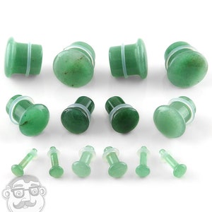 Aventurine Stone Plugs Single Flare image 1