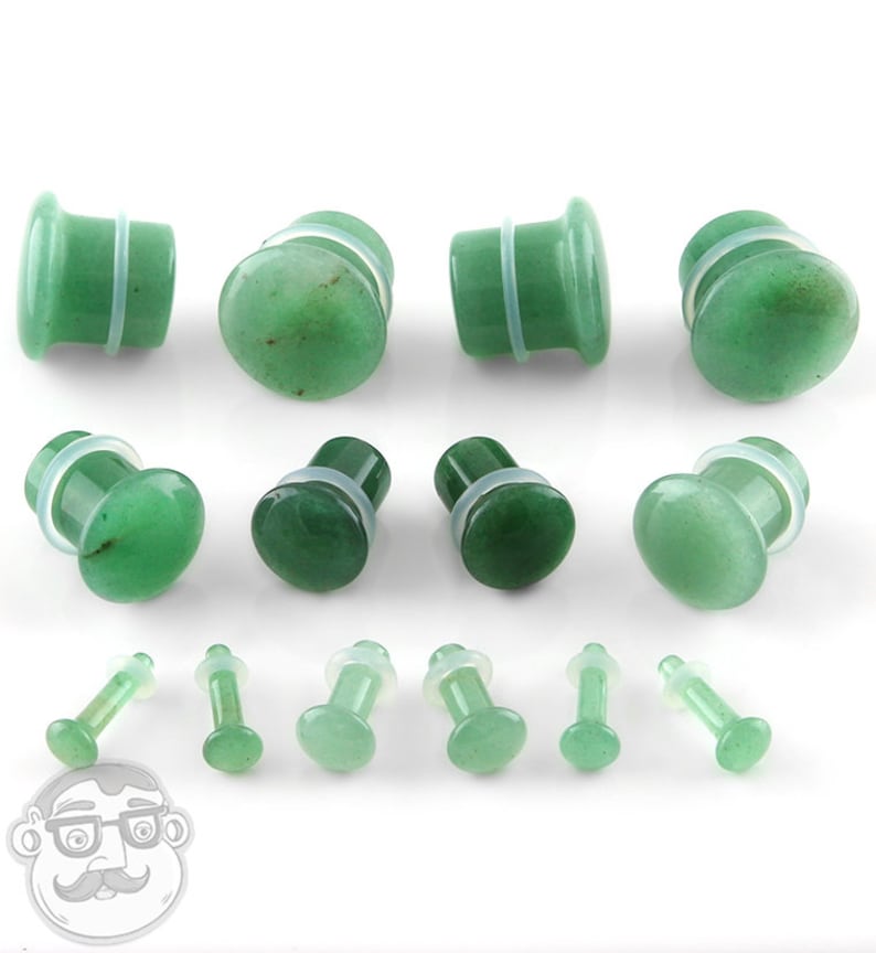 Aventurine Stone Plugs Single Flare image 1