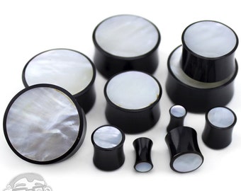 Horn Plugs With Mother of Pearl Inlay