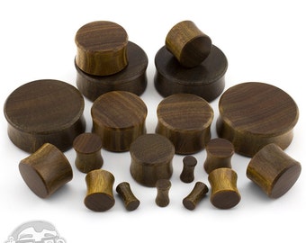 Verawood Plugs - Sizes / Gauges (6G - 1 & 1/4"Inch) Organic Wood Plugs