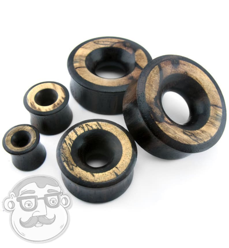 Sono Wood Tunnel Plugs With Tamarind Wood Inlay 00G 32mm Etsy