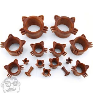 Kitty Kat Wooden Tunnels (6 Gauge - 1 & 1/4" Inch) - Sold in Pairs