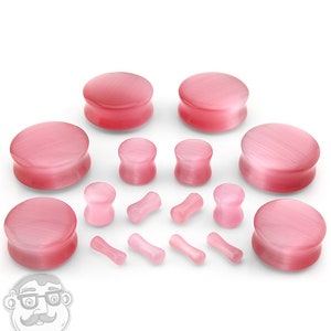 Pink Cat&#39;s Eye Glass Plugs
