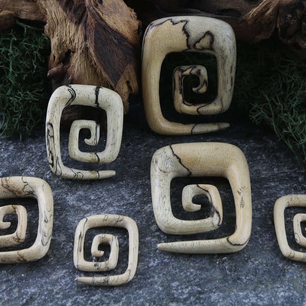 Tamarind Wood Square Spirals