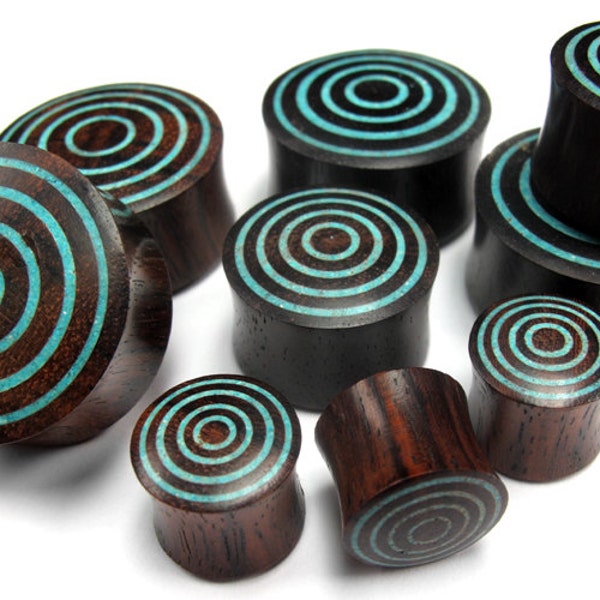 Target Turquoise Stone Inlay Sono Wooden Plugs