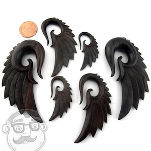 Areng Wood Angel Wing Hanger Plugs