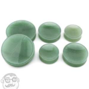 Aventurine Green Stone Plugs (6 Gauge - 2 Inch) - Sold in Pairs