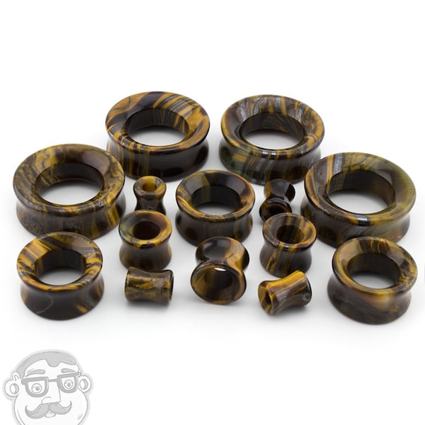 Tiger Eye Double Flare Tunnels
