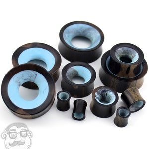 Sky Blue/White Resin Concave Wooden Tunnels