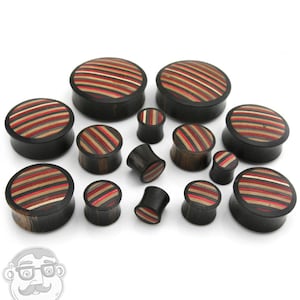Schwarz & Rot Holz Skateboard Plugs