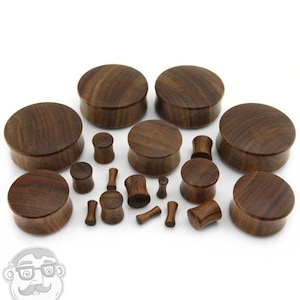 Chechen Wood Plugs - Sizes / Gauges (8G - 1 & 1/4&quot;Inch) Organic Wood Plugs