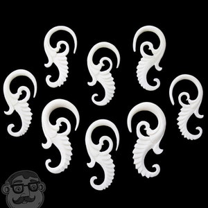 White Seahorse Bone Hangers
