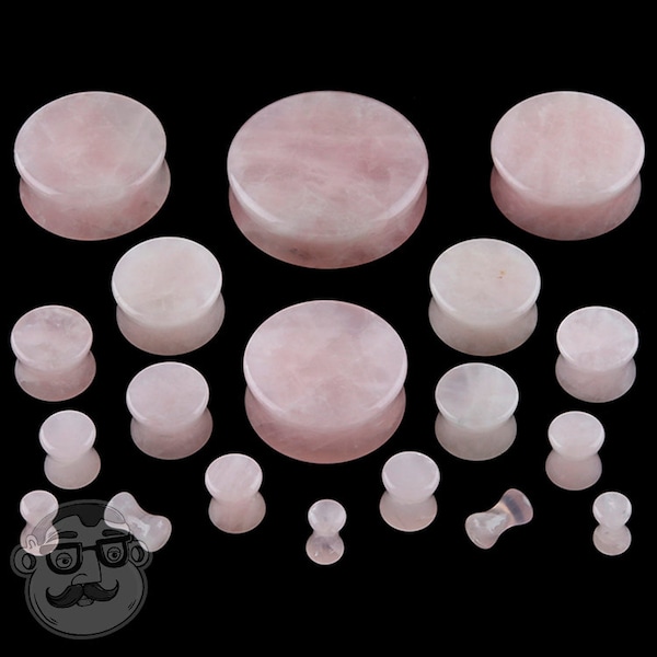 Rose Quartz Stone Plugs