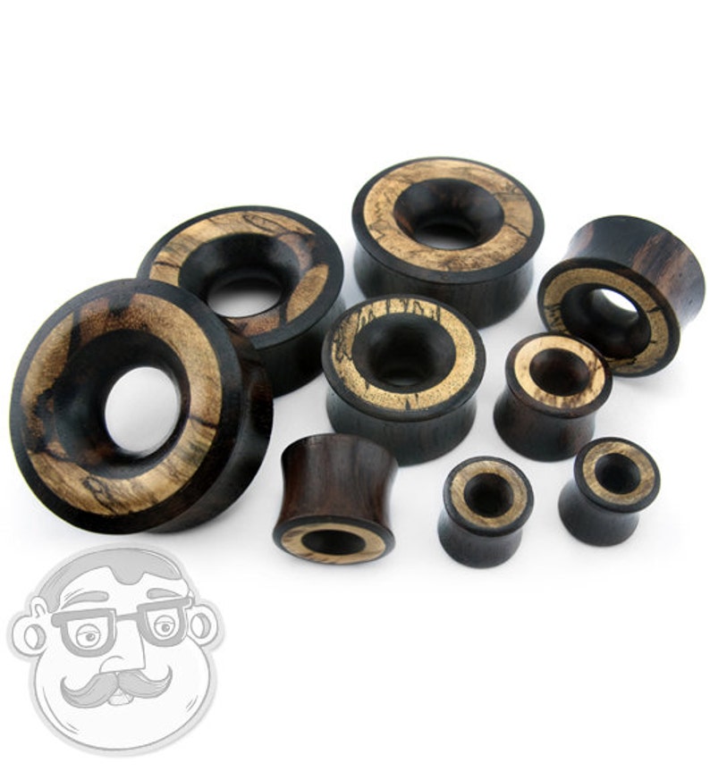 Sono Wood Tunnel Plugs With Tamarind Wood Inlay 00G 32mm Etsy