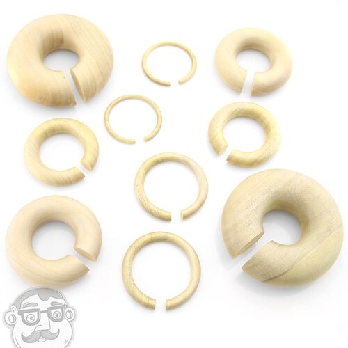 Saba Wood Hoop Plugs Sizes / Gauges 8G 3/4 New Etsy