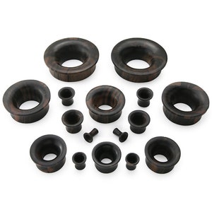 Areng Wood Mayan Flare Tunnel Plugs