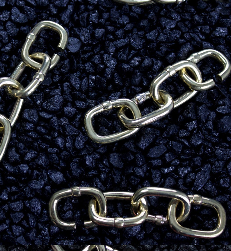 OG Chain Link Brass Ear Weights Stretched Ears Hangers Etsy