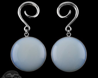 Grand Opalite Glass Hanging Ear Weights
