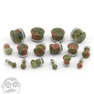 Unakite Stone Plugs - Single Flare