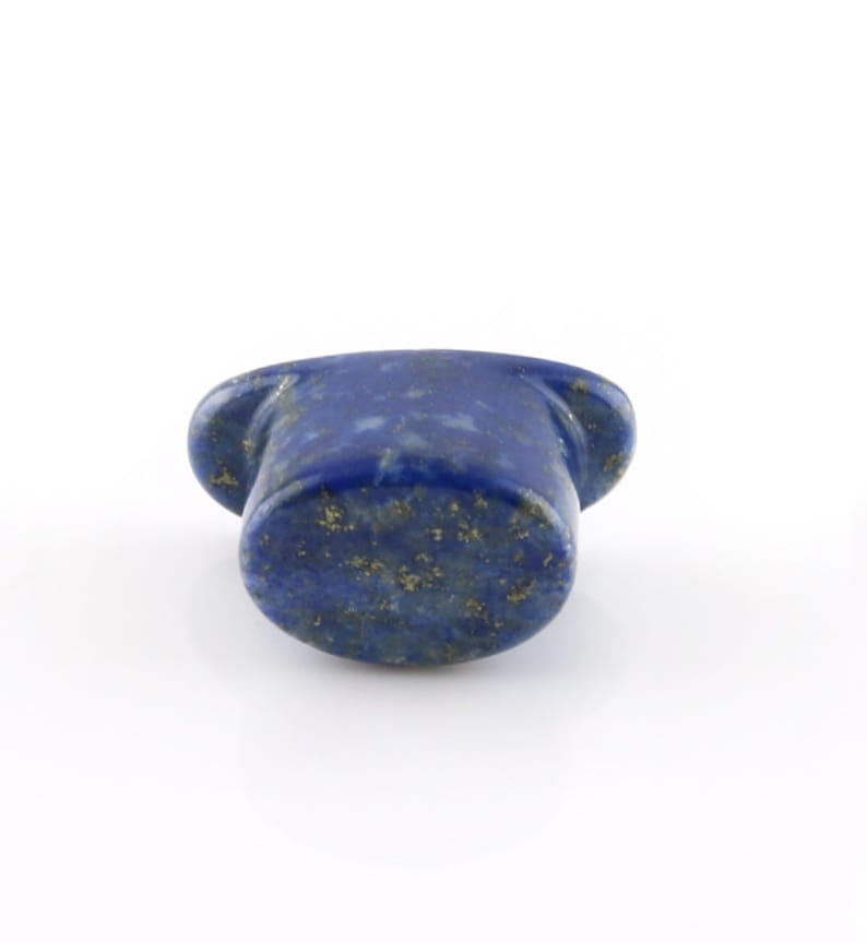 12 Lapis Lazuli Stone Oval Labret Plug 12mm