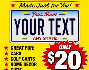 Custom made license plate