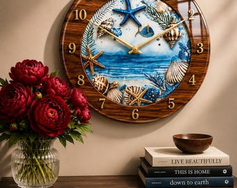 15 inch Teakwood /Resin clock