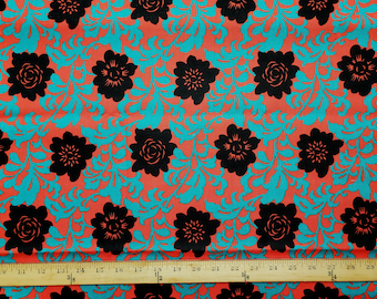 Island Roses (Sold by the Yard): Cotton Oxford Made in Japan