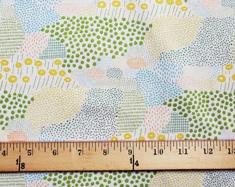 Floral "Lines and Dots" (Sold by the Yard): Japanese Quilting Cotton
