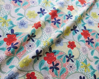 Play Garden (Sold by the Yard): Cotton-linen lightweight canvas MADE IN JAPAN
