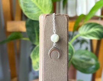 Silver Moon Bookmark, Harmony Jasper Crystal Bookmark, Gemstone Bookmark Chain, Monstera Leaf Bookmark, boekenliefhebber geschenken