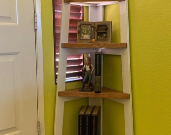 Solid Wood Corner Bookcase