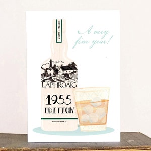 70er Jahre Geburtstagskarte für Männer - Whisky 1955