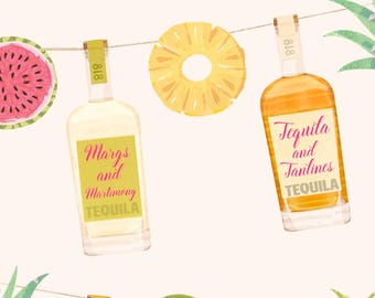 Bachelorette Tequila Banner - Cocktails and Final Fiesta Decorations