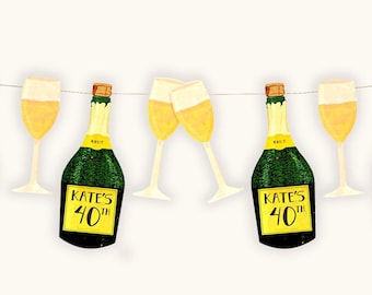 40th Birthday Champagne Decorations
